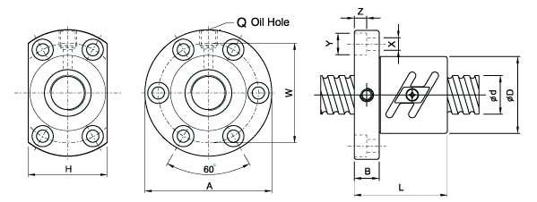 SFT4005-5、滾珠絲杠軸承