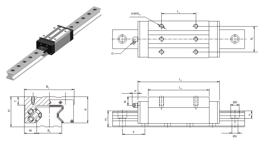 GZB65BAL滑塊、GZB65BAL導(dǎo)軌
