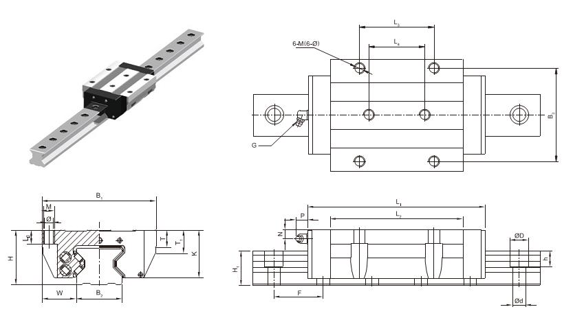 GZB45AAL滑塊、GZB45AAL導(dǎo)軌